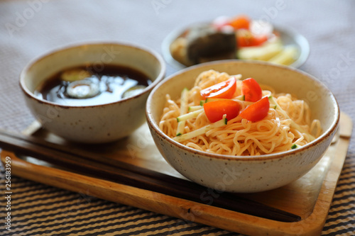 Cold noodles japanese food style