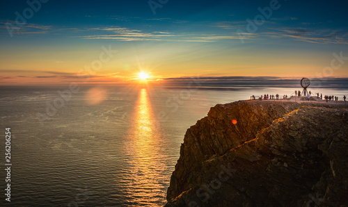 Midnight sun, Nordkapp, Norway