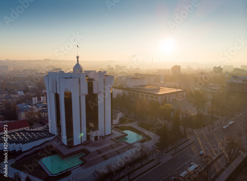 Presidency building with at sunrise