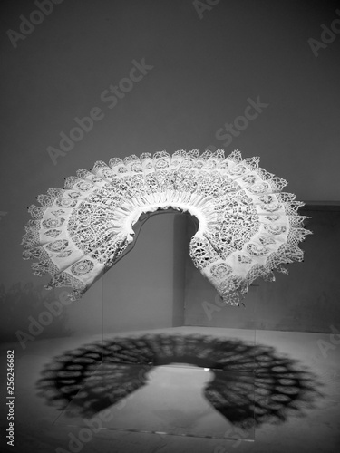 Lace ruffle worn in Tudor era