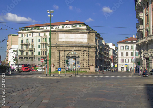 Milan - Italy, monumental arch of Porta Romana erected in the 16th century