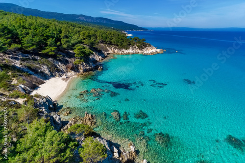 Kavourotrypes or Orange is a small paradise of small beaches located between Armenistis and Platanitsi in Sithonia, Chalkidiki, Greece