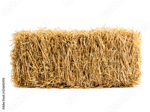 dry haystack isolated