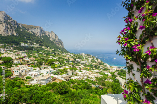 View on a village on Capri island