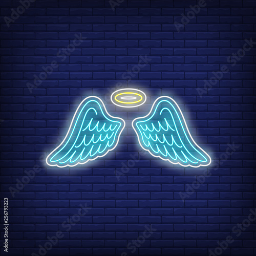 Angel wings neon sign