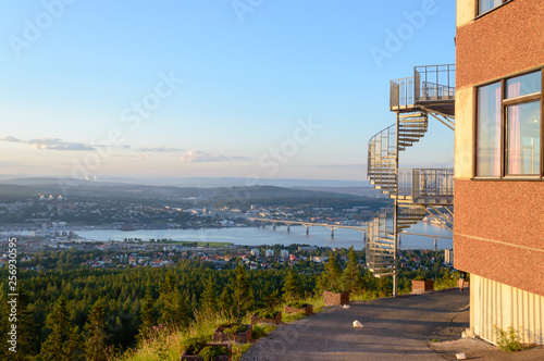 View of Sundsvall city from above, Sweden
