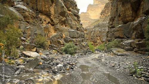Wanderweg durch das Wadi Ghul, Oman 