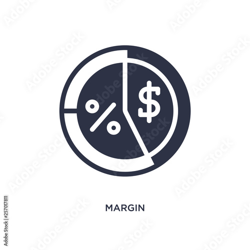 margin icon on white background. Simple element illustration from marketing concept.