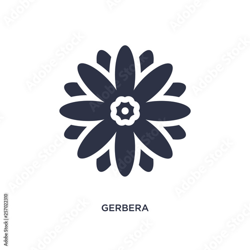 gerbera icon on white background. Simple element illustration from nature concept.