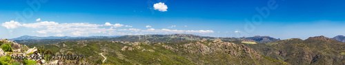 Wind Energy in Sardinian Mountains (panoramic)