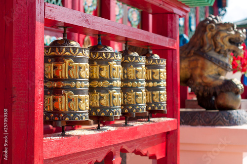 Ivolginsky datsan, prayer wheels