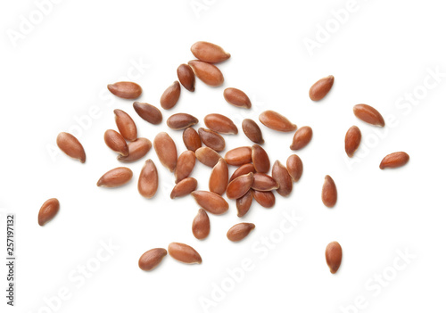 Linseeds Isolated On White Background