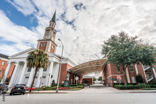 ORLANDO, FLORIDA, USA - DECEMBER, 2018: First Presbyterian Church of Orlando established in 1876.