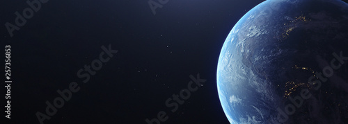 Photorealistic earth from space