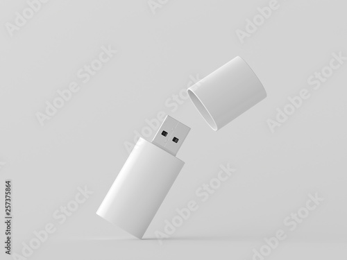 usb flash drive isolated on white background