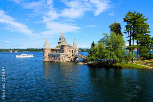 Castle on Heart Island, one of the Thousand Islands, New York state, USA