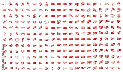 very big collection of vector flags of the Denmark