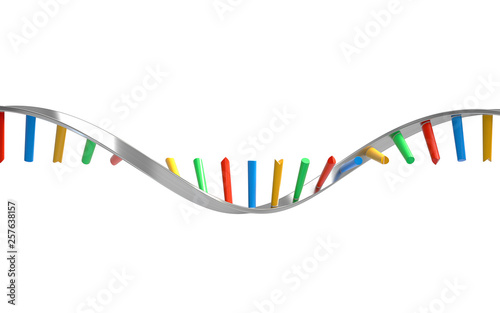 DNA molecules, structure of the genetic code, 3d rendering,conceptual image.