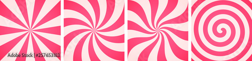 Set of sweet candy abstract backgrounds