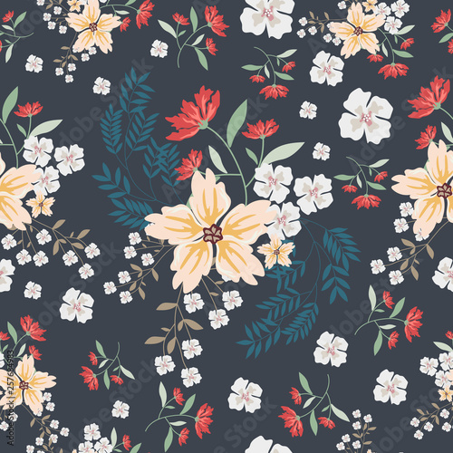 vintage flower seamless pattern