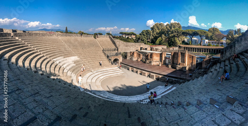 Panoramic view of Herculaneum ancient roman ruins