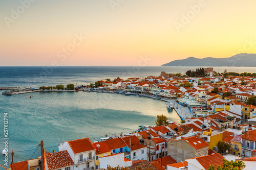 Picturesque Pythagorio town on Samos island, Greece. 