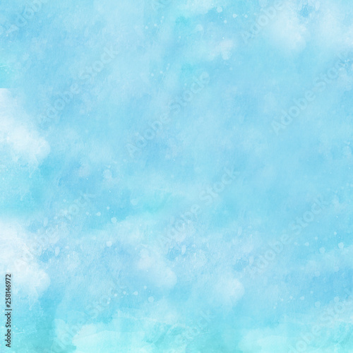 Hand painted sky abstract watercolor background for cards, template