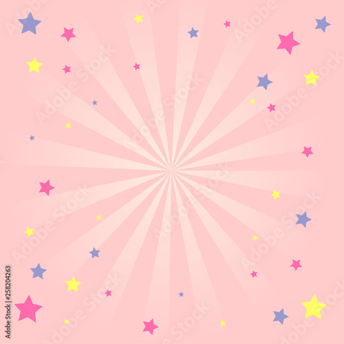 Pink girlish background with stars