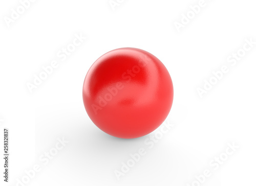 red shinny ball