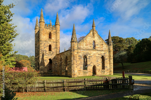 Port Arthur Penal Colony Historic Site, ruins of the church Tasman Peninsula, Tasmania, Australia