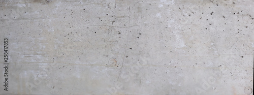 Panoramic concrete texture with formwork pattern and cracking