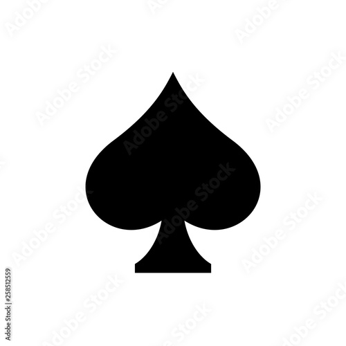 Playing card symbol spades Drawings icon, vector, logo