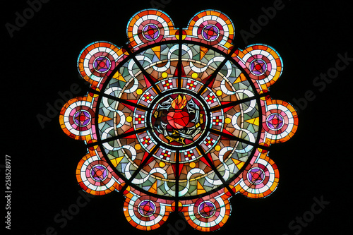 Sacred Heart of Jesus - Stained Glass in Sacre Coeur, Paris