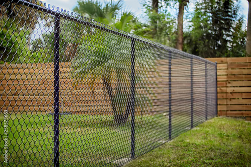 Black Chain Link Fence