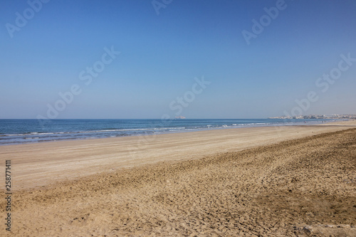Sand sea beach in Muscat, Oman