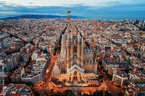 Sagrada Familia aerial view