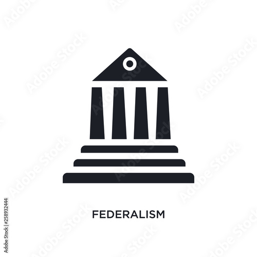 black federalism isolated vector icon. simple element illustration from united states of america concept vector icons. federalism editable logo symbol design on white background. can be use for web