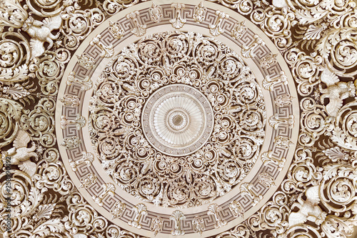 traditional decoration on the ceiling of the palace