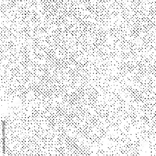 Black Abstract Grunge Texture, Dotted Vector on White Background, Monochrome Halftone Grungy
