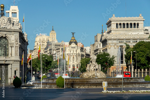 Europe, Spain, Madrid, Calle de Alcala, Plaza de Cibeles