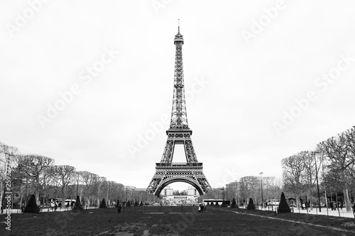 Eifelturm in Paris, Schwarz Weiß