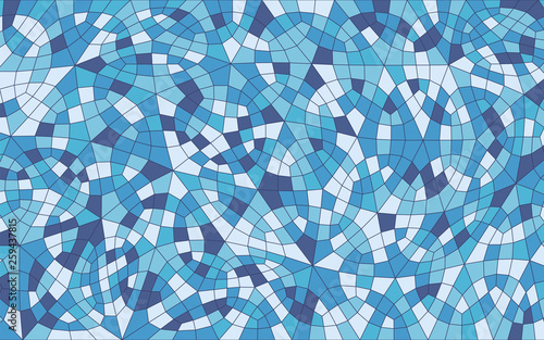 Blue different polygons. Abstract background. Pattern design.