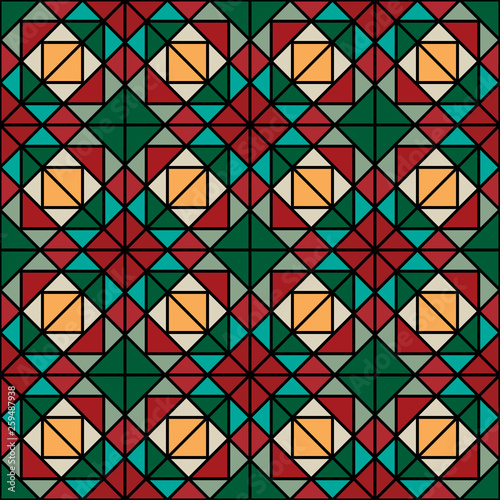 Seamless geometric pattern. Seamless modern abstract background of geometric shapes. Mosaic geometric background