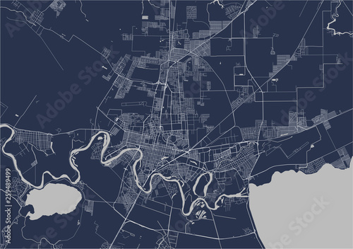 map of the city of Krasnodar, Russia