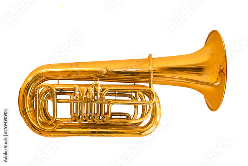 tuba isolated on white