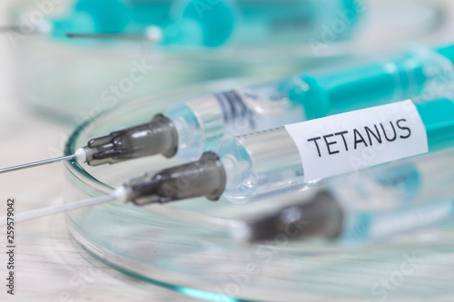 tetanus vaccination syringe background