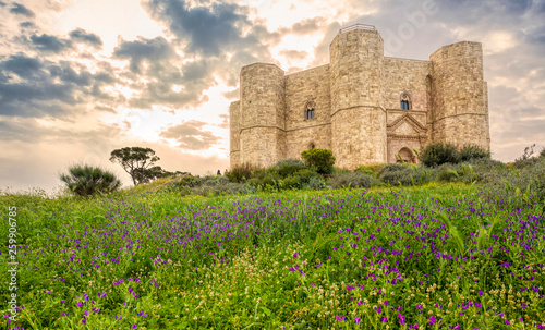 Castle of the Mountain (Castel del Monte) is a 13th-century castle situated on a hill in Andria in the Apulia region of southeast Italy. UNESCO World Heritage Site.