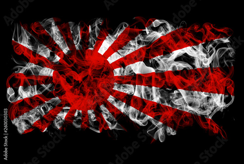 Smoking flag of Japan - rising sun