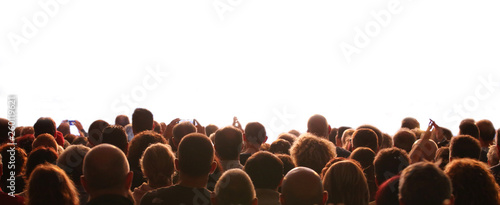 people and the customizable white background during an event