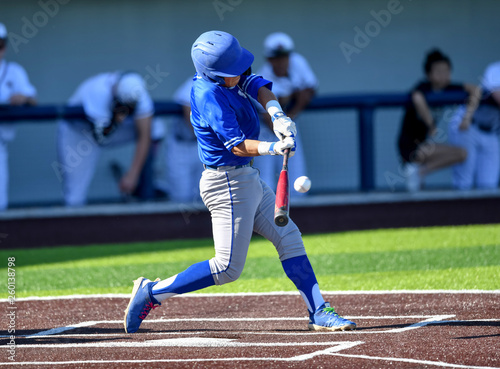 Boys playing in a baseball game